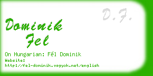 dominik fel business card