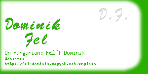 dominik fel business card